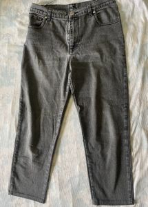 Gray Straight Leg Jeans