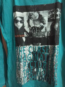 Turquoise Graphic Print Tee