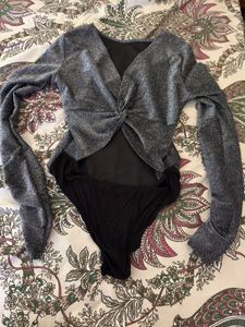 Sparkly Open-Back Bodysuit
