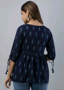 Floral Print Short Kurta