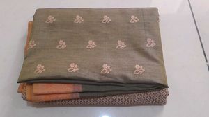 Olive And Turmeric Yellow Saree
