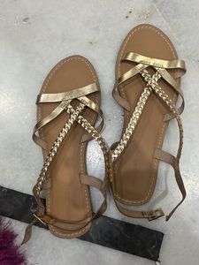 brand New Golden Sandals (size 41)