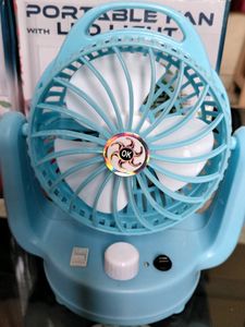 Portable Fan With Led Light