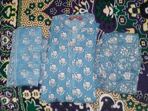 A line kurti pant dupatta set
