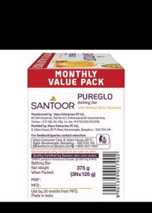 🌸 Santoor Glycerin Soap - 3 Pack for Soft,