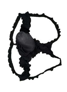 Black Ruffled Lingerie Set