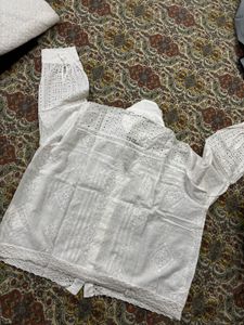 White Embroidered Zara Top | XXL