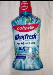 UNUSED 500ml Colgate Maxfresh Plax Free Mouthwash