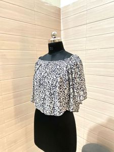 ZARA Pintresty 🌸Floral Off-Shoulder Top