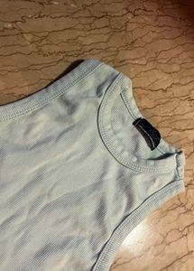Light Blue Cropped Tank Top