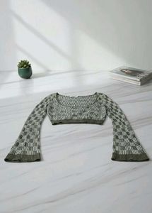 Patterned Long Sleeve Top