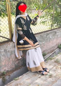 Black&amp;White Sharara Suit Set