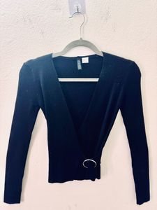 Black Wrap Top
