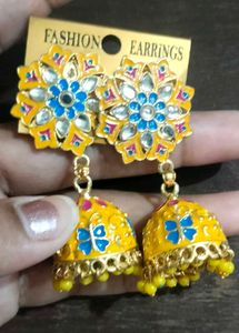 Yellow Jhumka