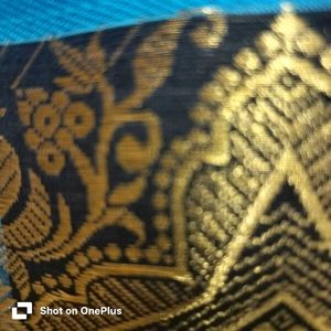 Elegant Black rich Cotton Saree