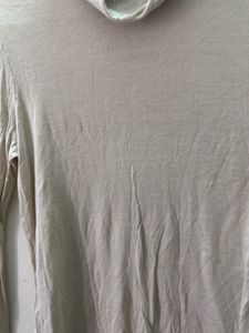H&amp;M Light Beige Turtleneck Top
