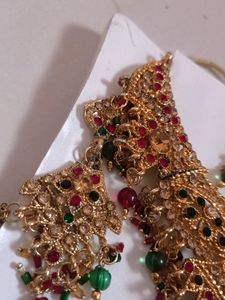 Necklace With Earning Nd Bindi..
