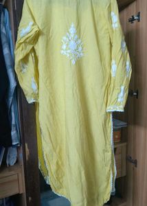 🔥 Sale 🔥Yellow fulkari kurti