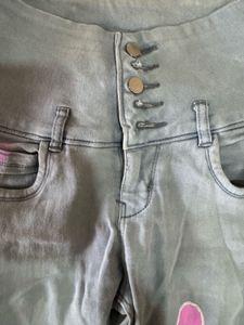 Hand-Painted Heart Jeans