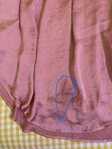 Satin Pink Sleeveless Dress Fits S-M