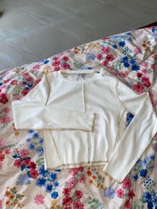 White Long Sleeve Top