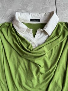 Green Layered Look Tunic Top