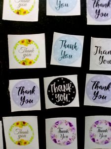 thank you colour full stickers ((pack of 42))