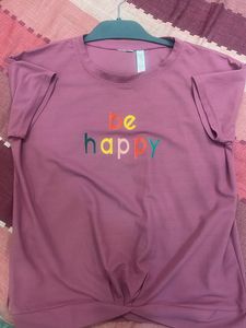 Pink Casual Top With A Print
