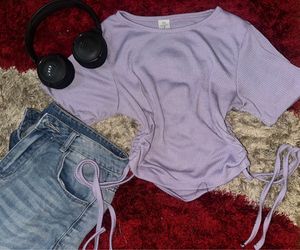 y2k lavender tie crop top