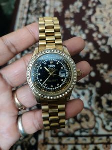 Rolex Copy Wrist Watch Golden Color