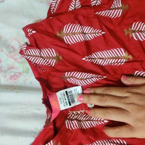 New Red Kurta