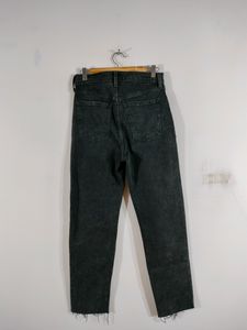 Old Navy Charcoal Color Straight Distressed Jeans