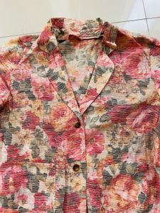 multicolored textured shirt