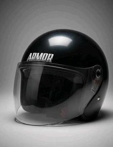 Simple: Armor Black Half-Face Helmet
