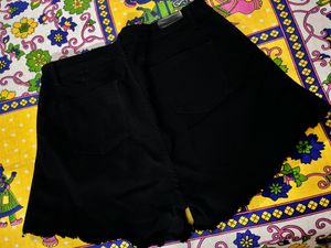 Black Denim Shorts