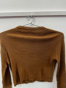 Brown Knit Cardigan