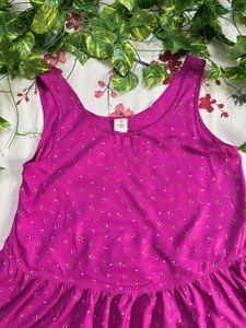 Girls’ Purple Floral Sleeveless Dress