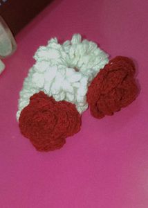 Crochet Flower Hair Tie