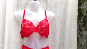 I. Red Lace Lingerie Set