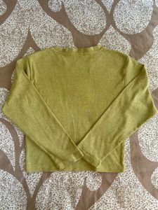 Olive Green Long Sleeve Top