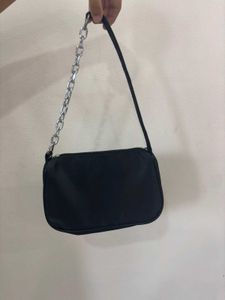 Minimalist Black Shoulder Bag