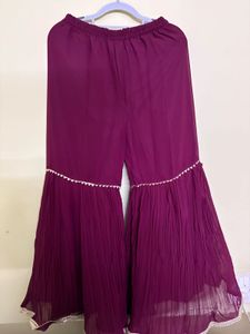 Elegant burgundy Kurta Sarara Set