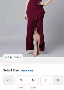 Elegant Maroon Ruffle Maxi Dress