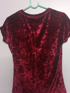 Velvet Cross Crop Top