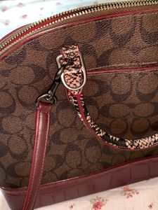 Coach 🇺🇸croc Leather Handbag