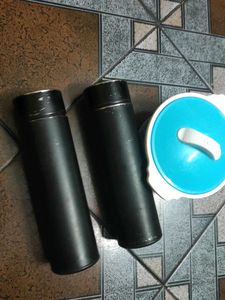 2 Steel water bottle and 1 mini hot box
