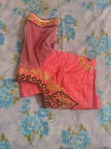 Embroidered Peach Blouse