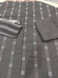 Striped dress material cotton linen