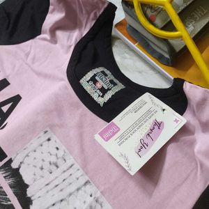 Printed Pink Night Suit