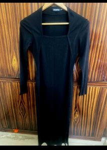 Full Length Bodycon Black Dress